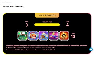 Monster Rewards Program screen