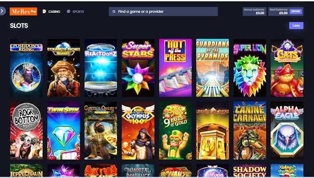 Mr Rex Slots list