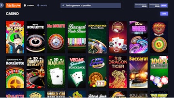 Mr Rex casino games list