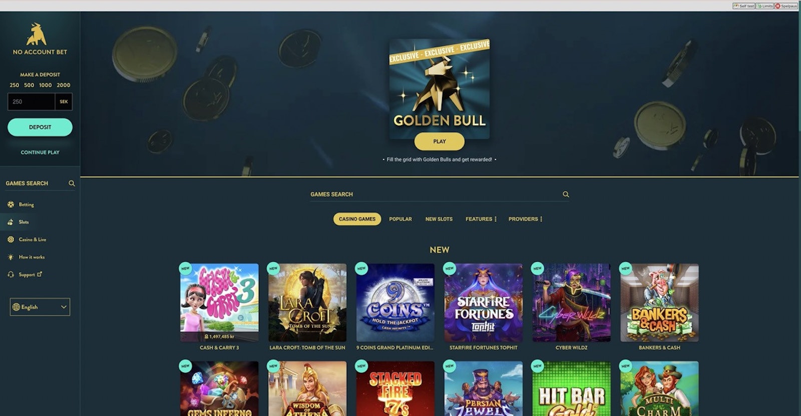 No Account Bet Casino Slots