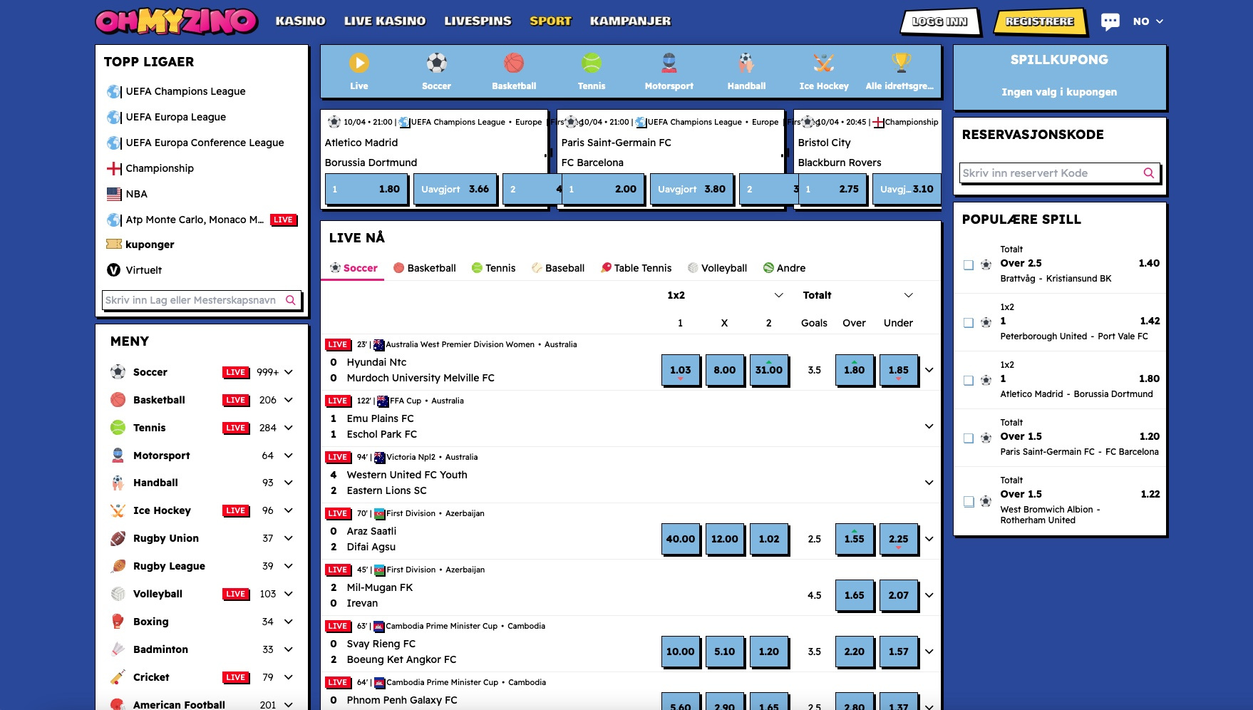 Oh My Zino Sportsbook