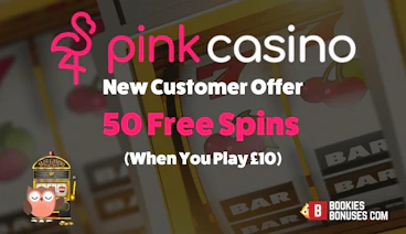 Pink Casino Bet 10 Get 50 free spins