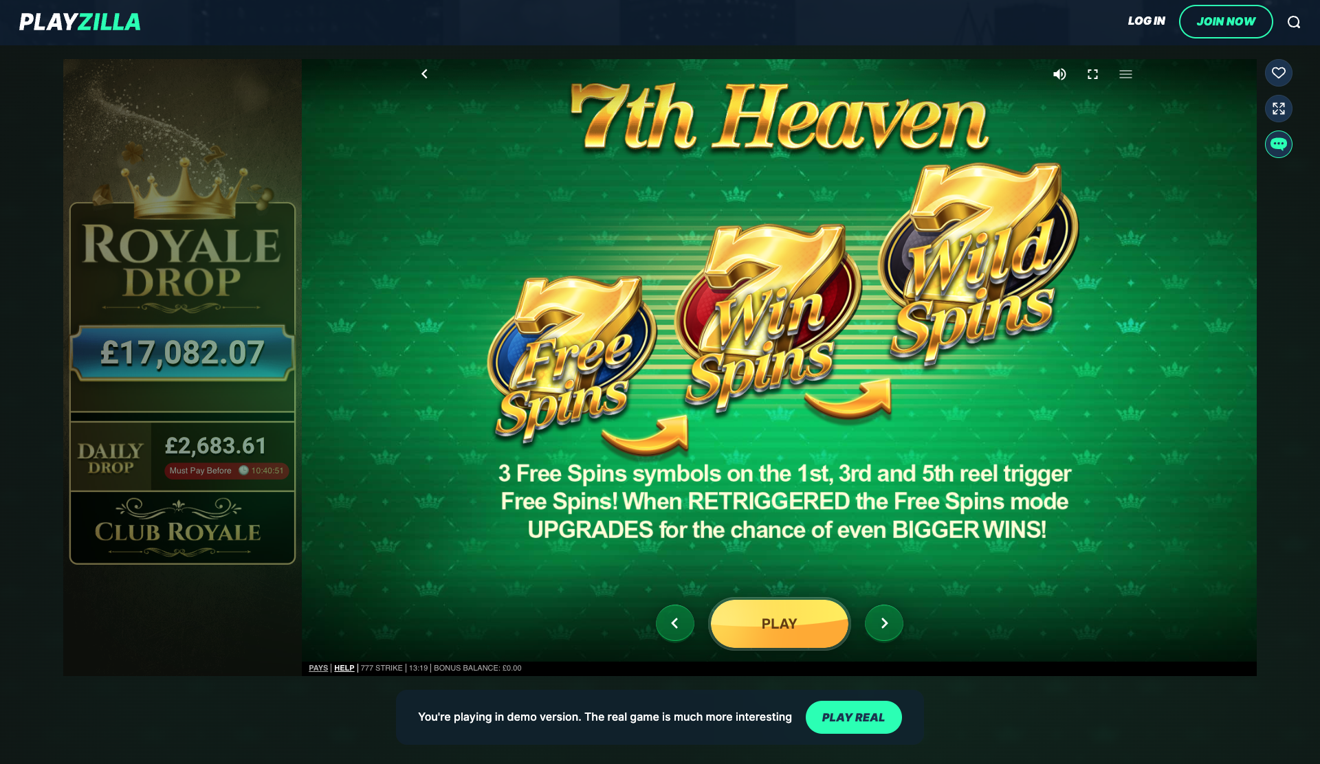 Play Zilla Casino Demo Version
