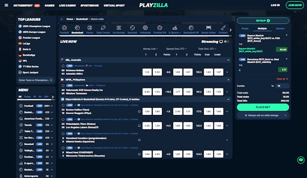 Play Zilla Live Betting