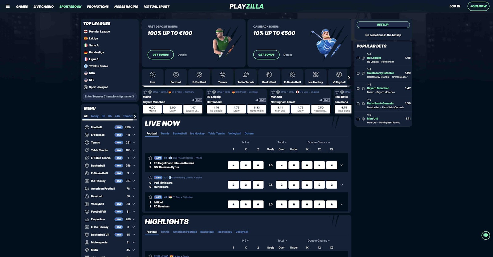 Play Zilla Sportbook