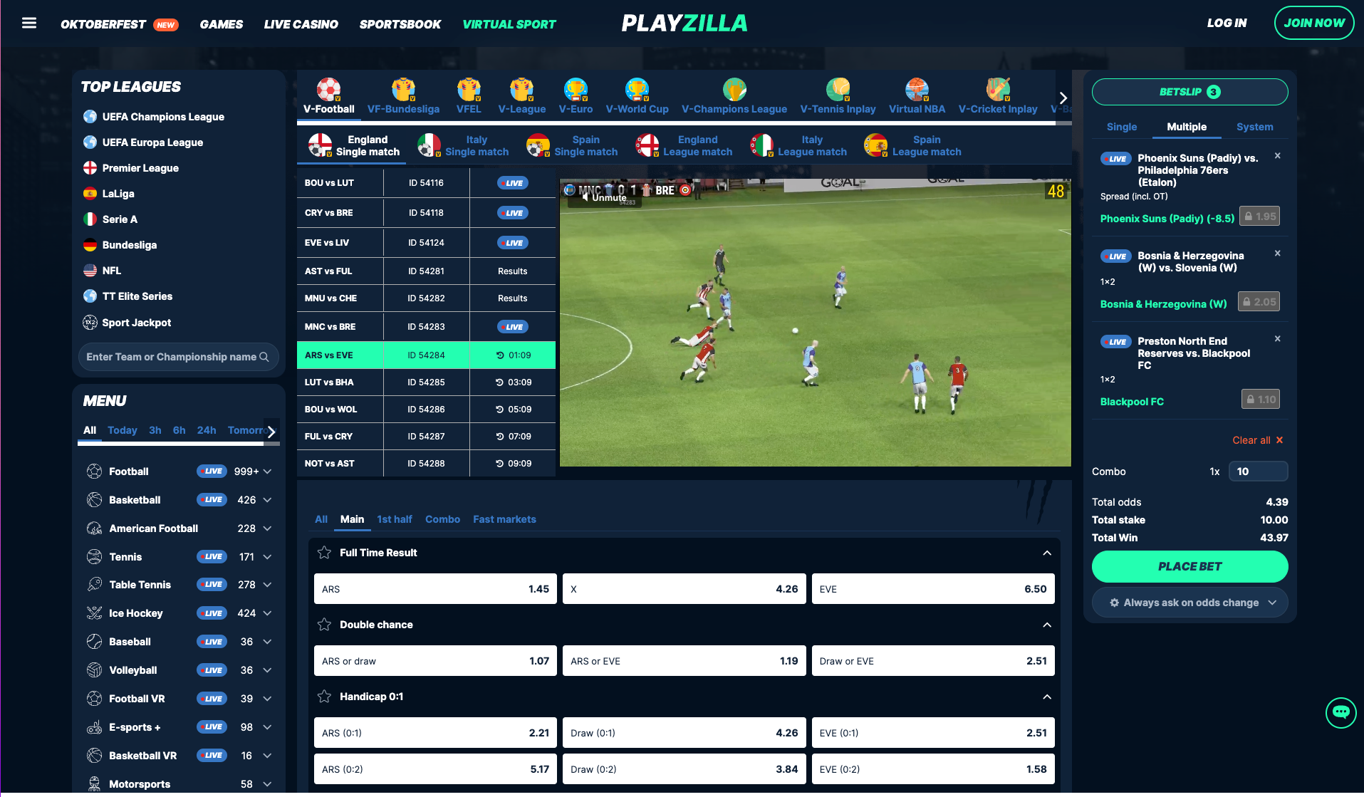 Play Zilla Virtual Sports