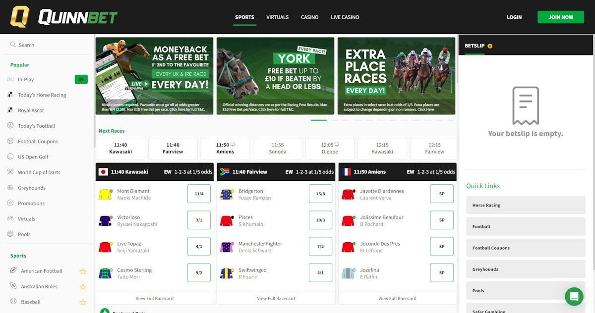Quinnbet App Homescreen
