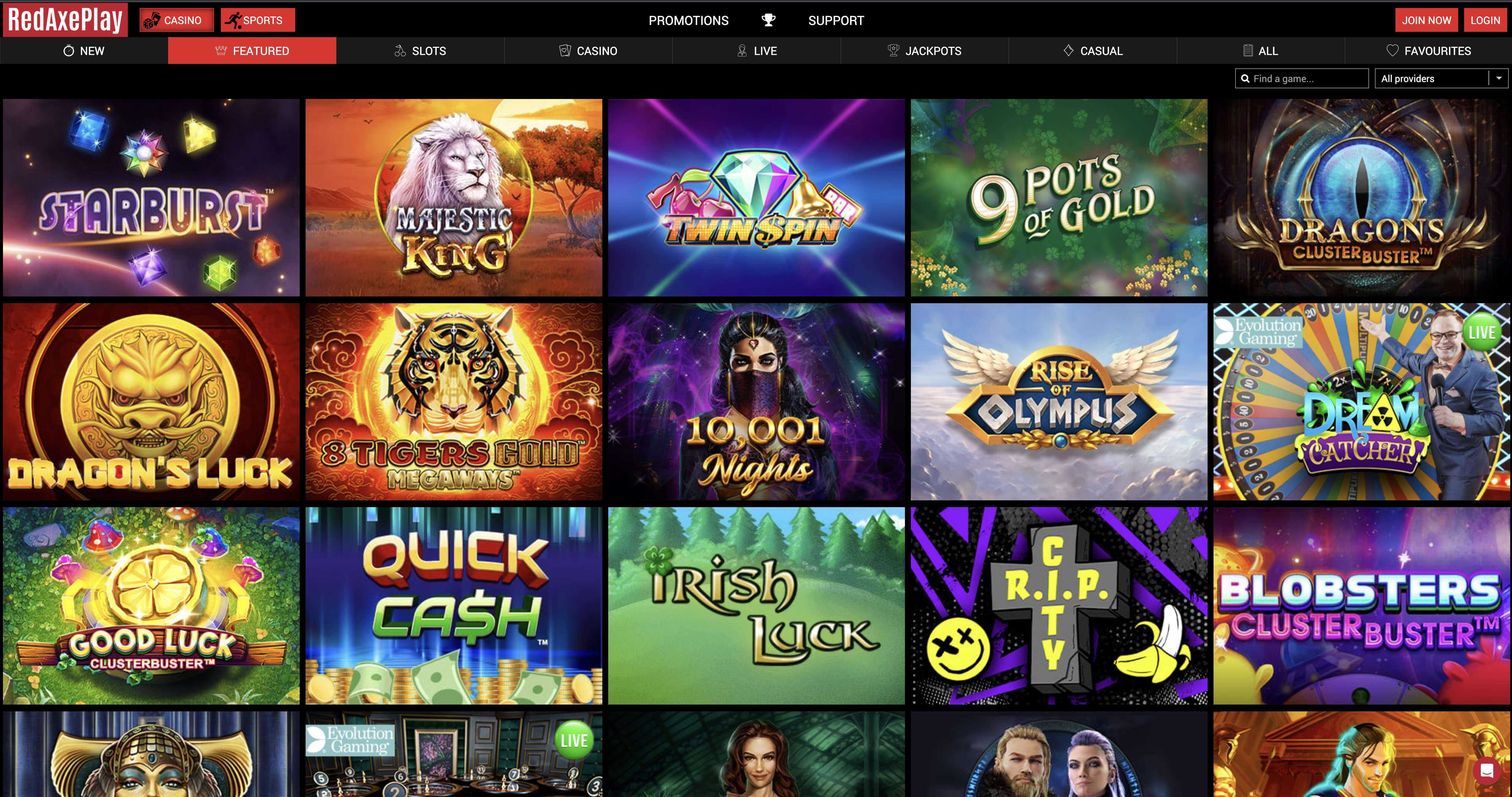 Red Axe Play Casino slots