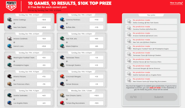 SI Sportsbook Perfect 10 Bonus Scrucot
