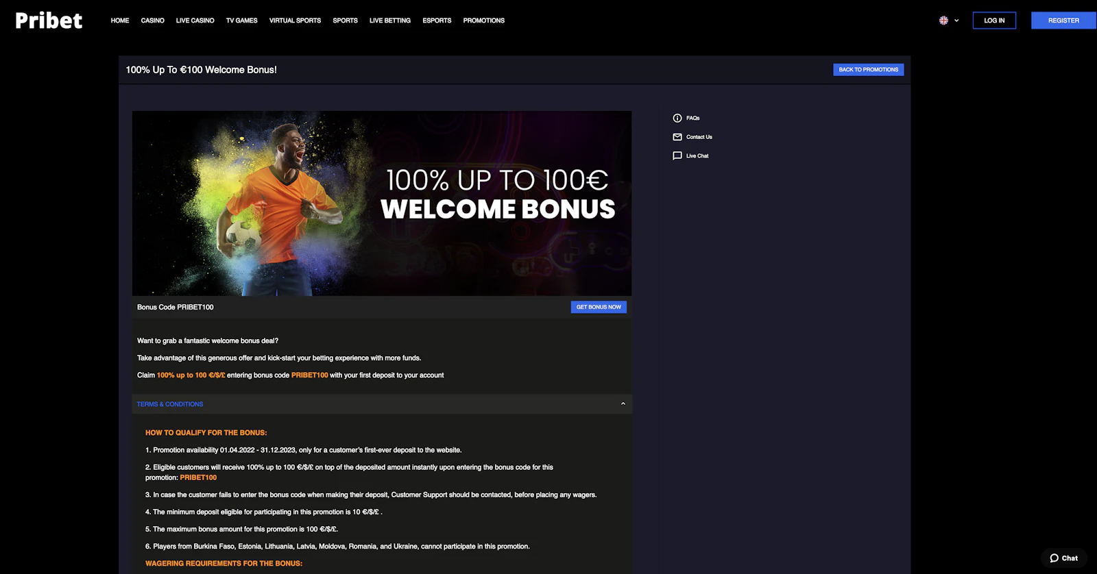 Pribet Sports Bonus