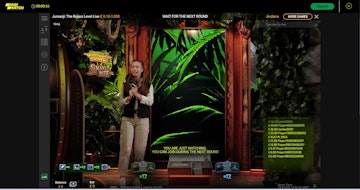 Screenshot of host on the new parimatch live game Jumanji The Bonus Level live