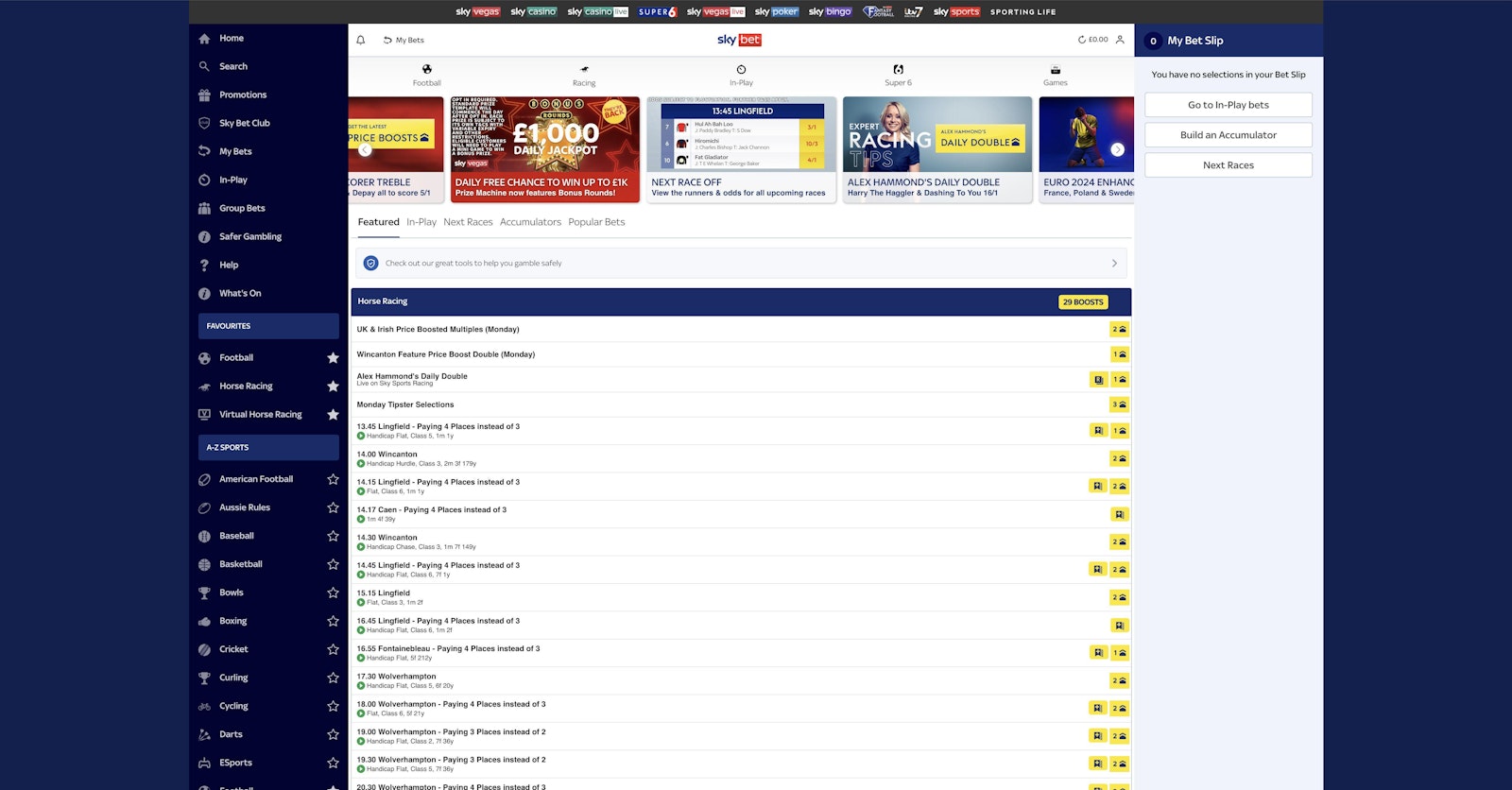 Sky Bet Home