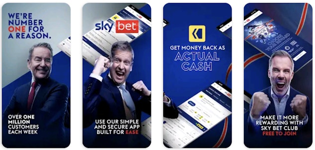 Skybet mobile app screenshots