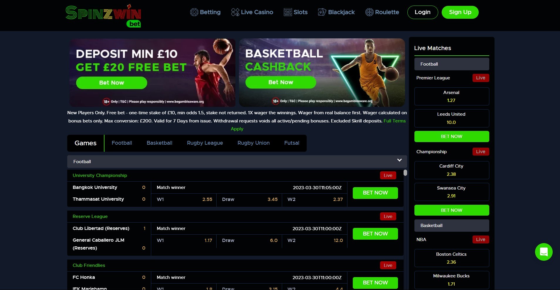 Spinzwin Sports Betting