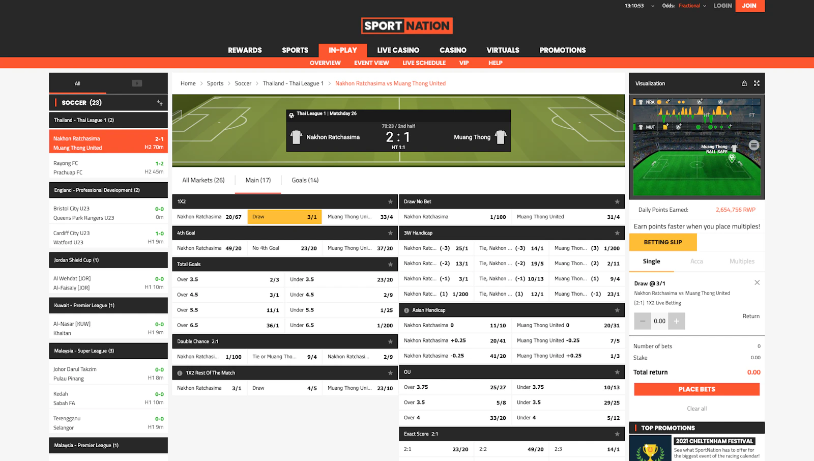 Sport Nation live betting