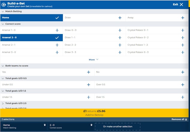 Star Sports bet builder