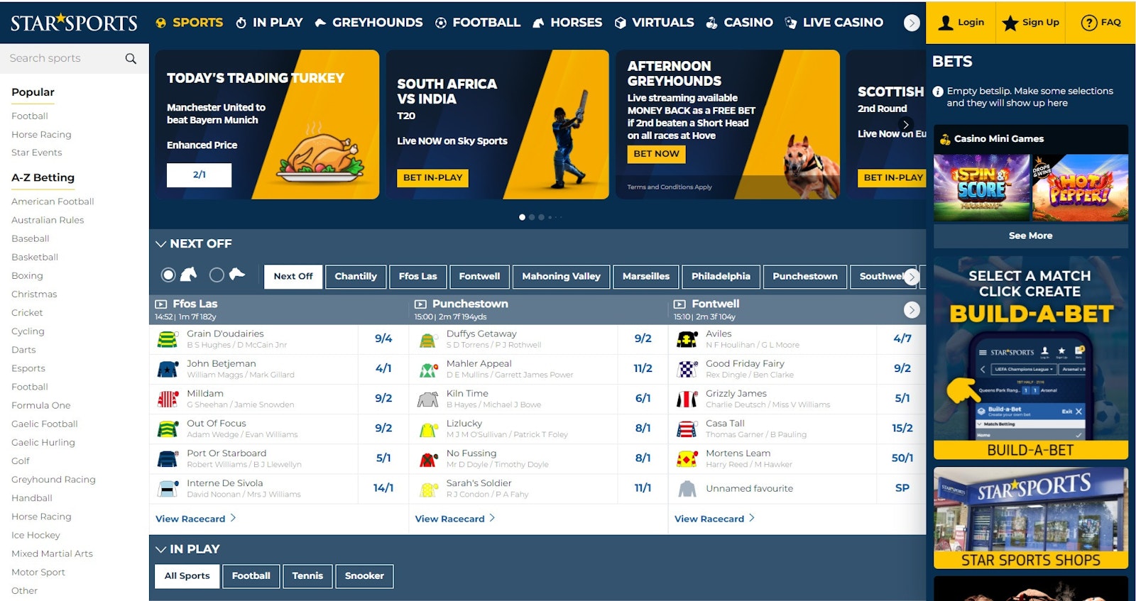 Star Sports homepage