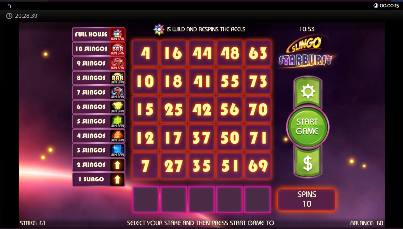 Starburst Slingo is based on the popular slots game