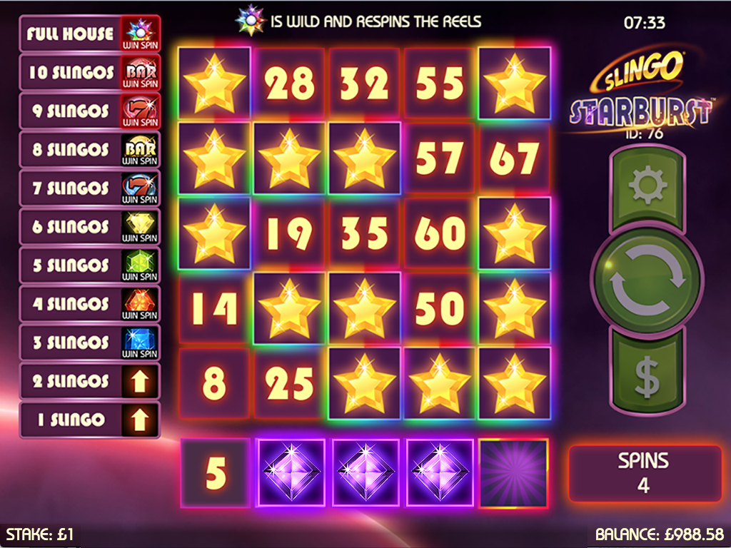 Starburst is one of the better slingo titles available at Pink Casino
