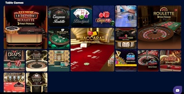 Table games are limited at Winomania with around seventeen options available