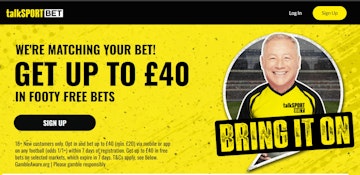 Talksport bet 40 get 40 football bets
