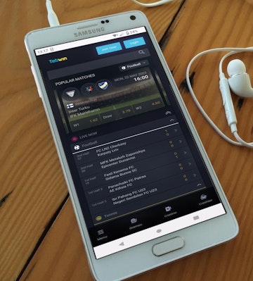 Caspbet mobile website homescreen on android phone