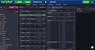 The sportsbook homescreen can be a little daunting for new visitors but becomes second nature after a few minutes