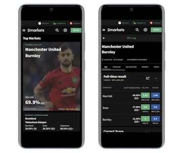 Smarkets Mobile Website Screenshots
