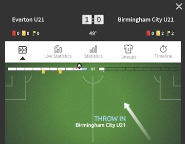 Tipico in play field showing football game