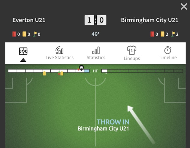 Tipico in play field showing football game