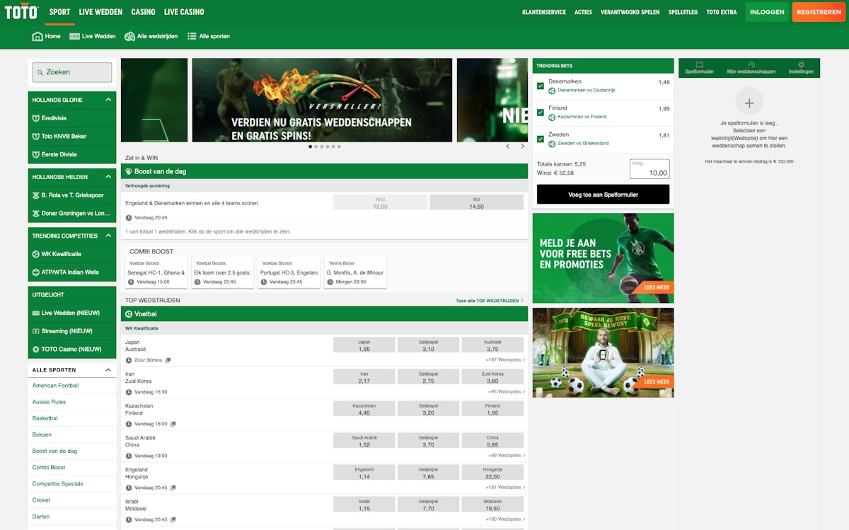 TOTO Sportsbook Review | Claim the €50 free bet bonus