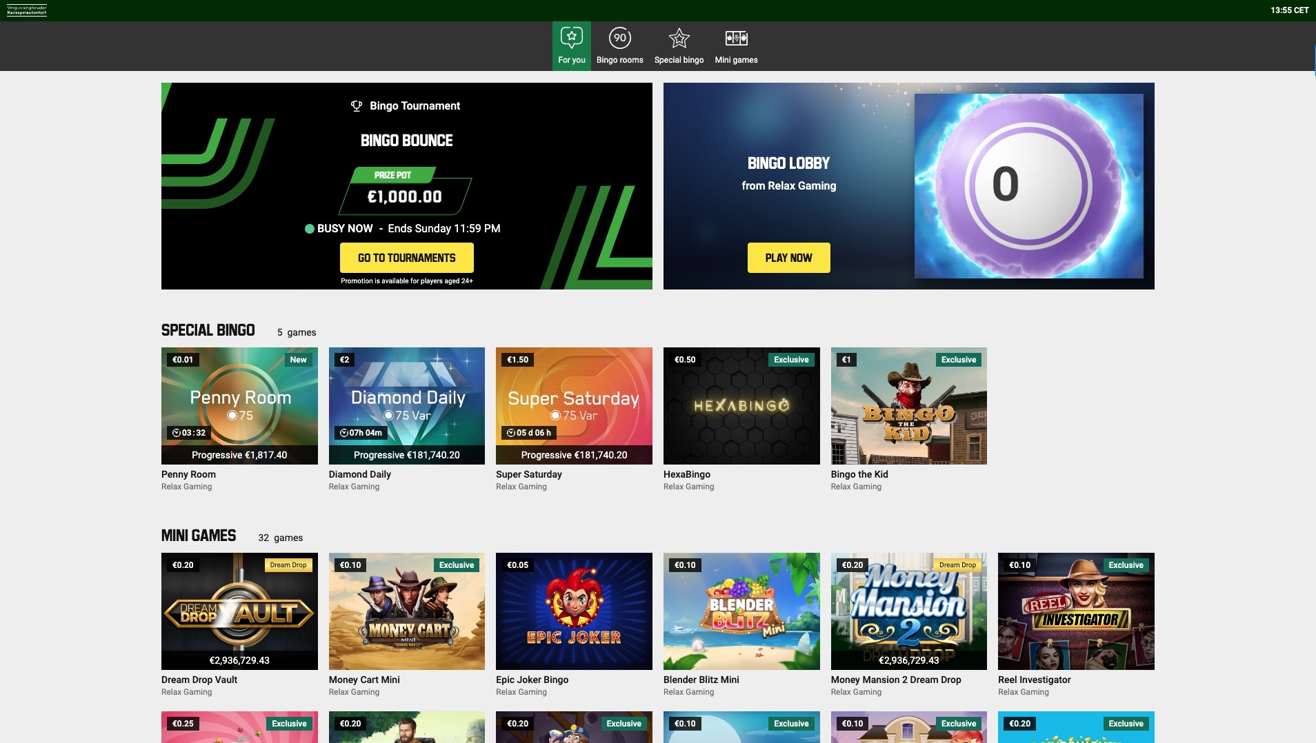 Unibet Netherlands Bingo