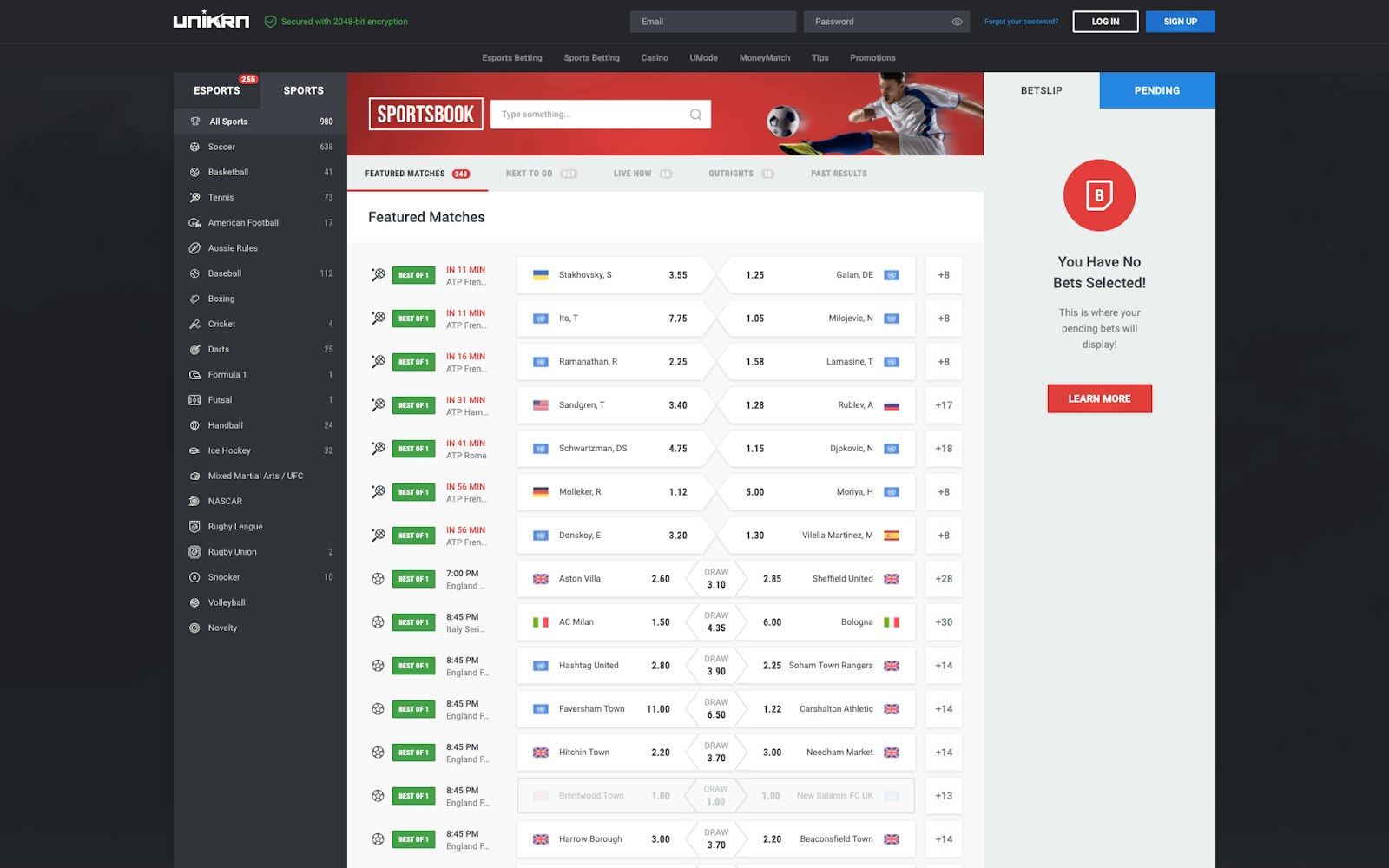 Unikrn sports betting