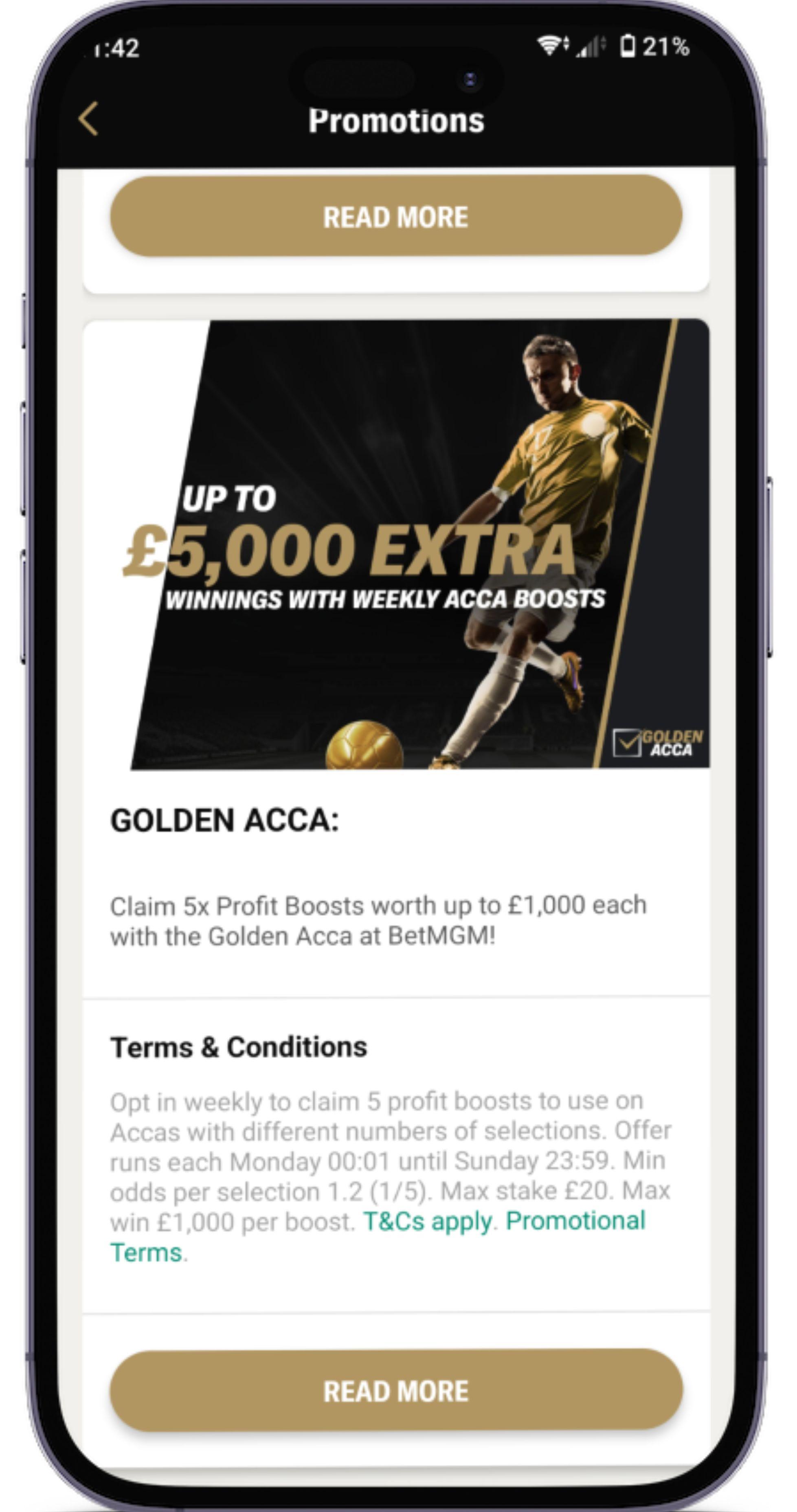 BetMGM app promotions