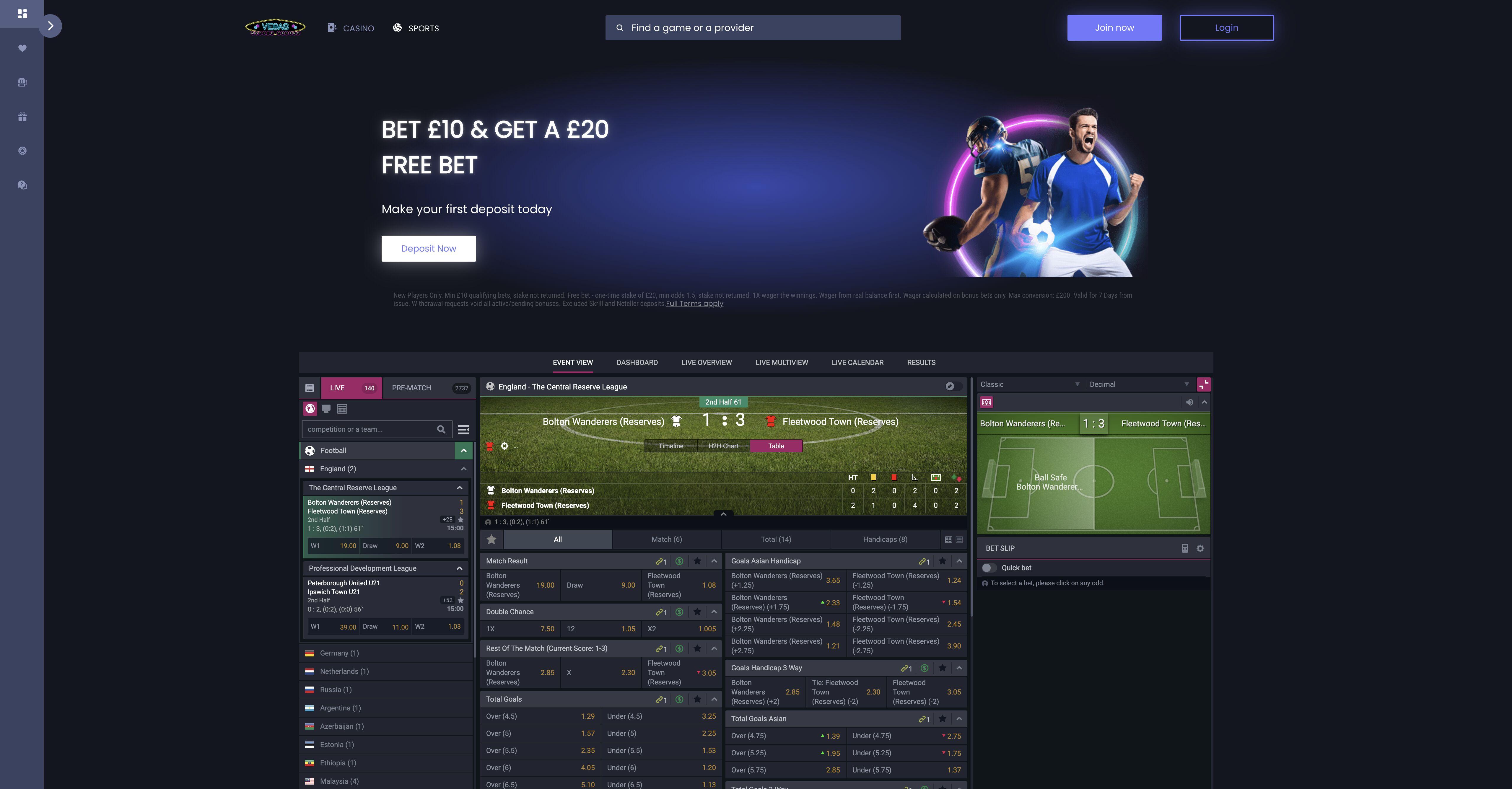 Vegas Mobile Casino Sports betting