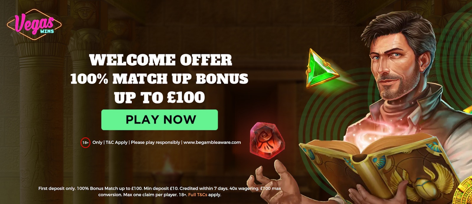 Vegas Wins landing page Oct 2025