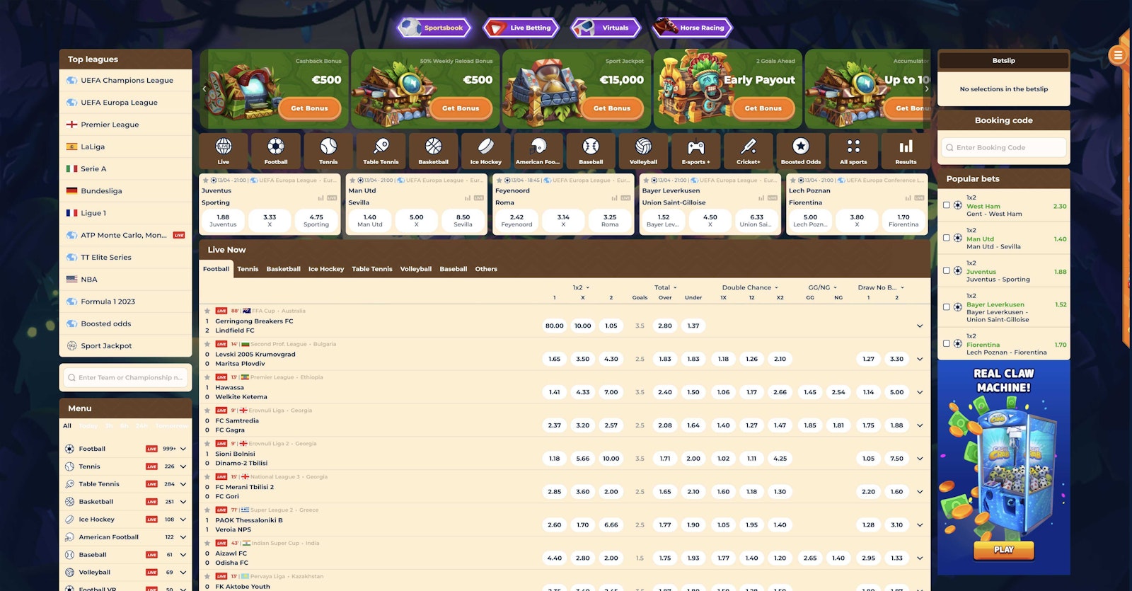 Wazamba Sports betting