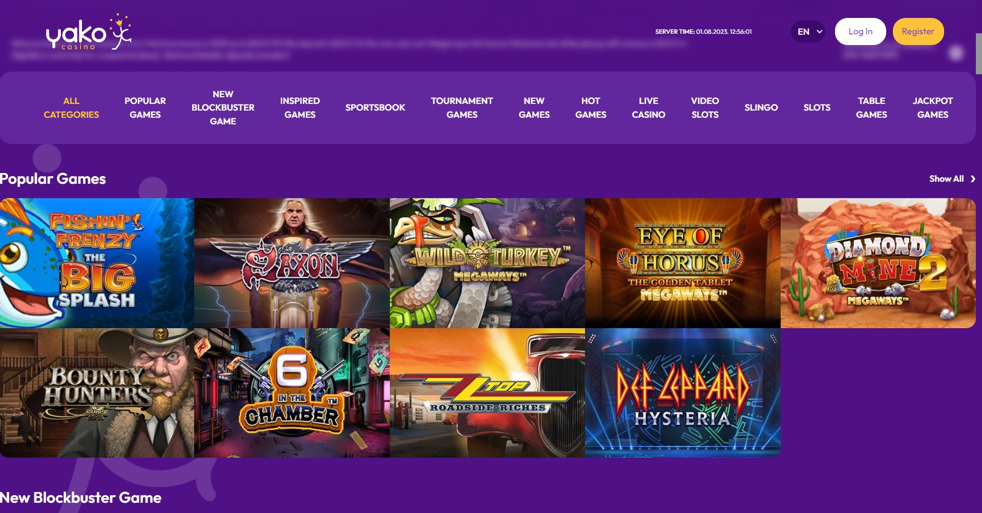 Yako Casino Screenshot 1