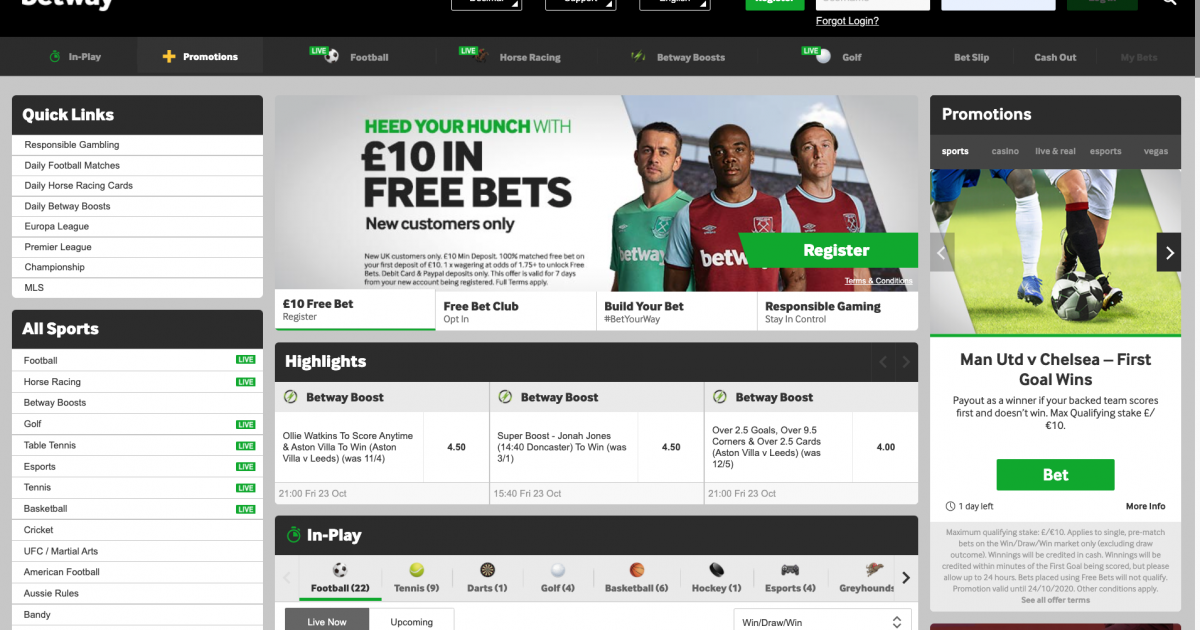 Accept All Odds And Line Changes Betway