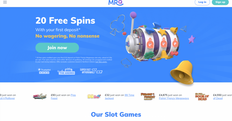 MrQ Casino 10 Free Spins | No Deposit & No Wagering | MrQ Promo Code