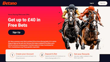 Betano 40 horse racing offer