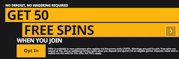 Betfair 50 spins