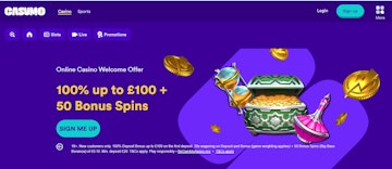 Casumo 100 gbp and 50 spins sept 24