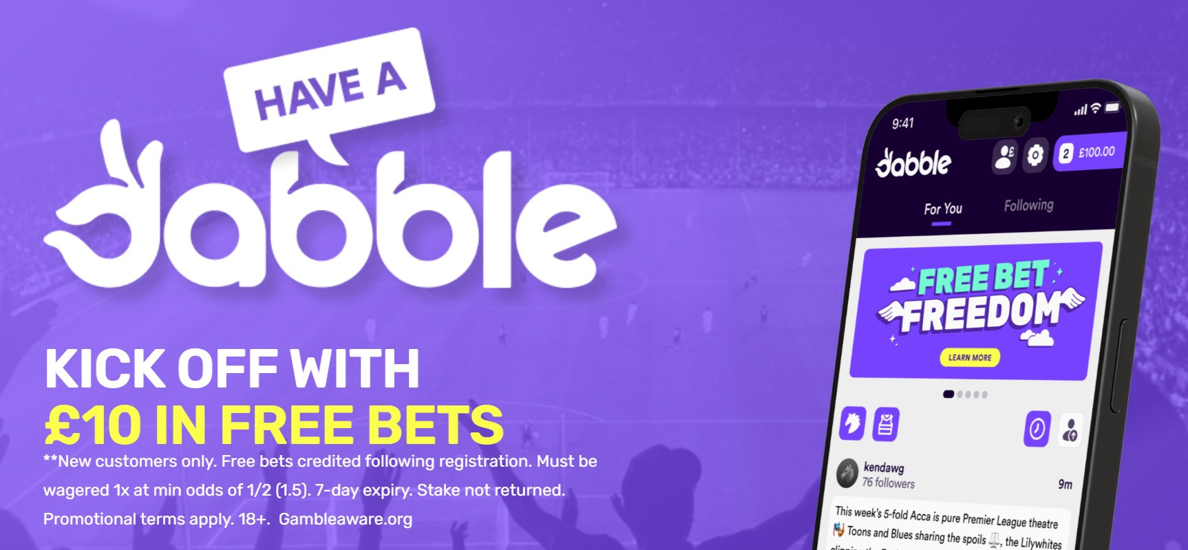 dabble bet offer