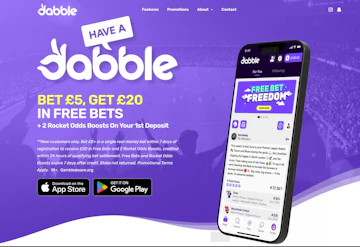 Dabble landing page