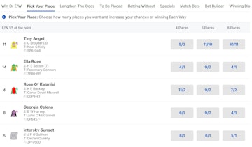 Example of pick your place