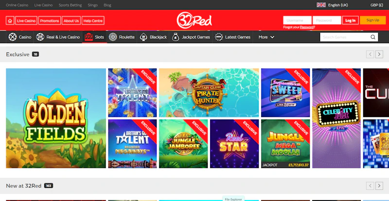 32Red Casino | Play £10 Get 100 Free Spins Jul 2026