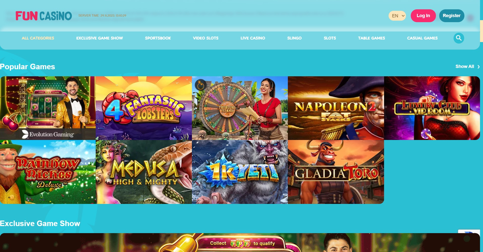 Fun casino homepage