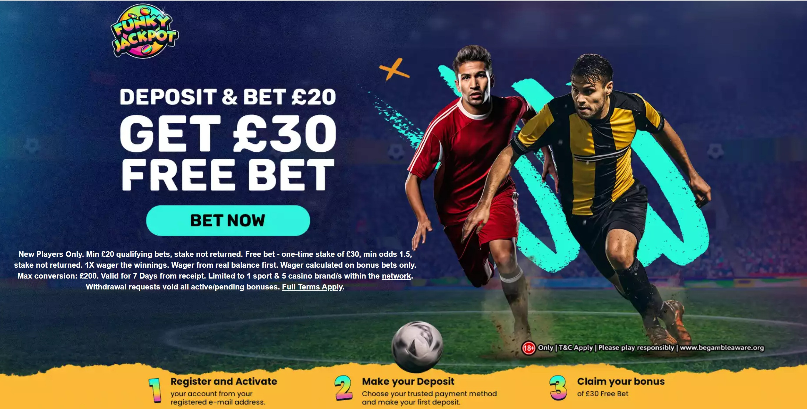 Funky jackpot bookmaker landing page