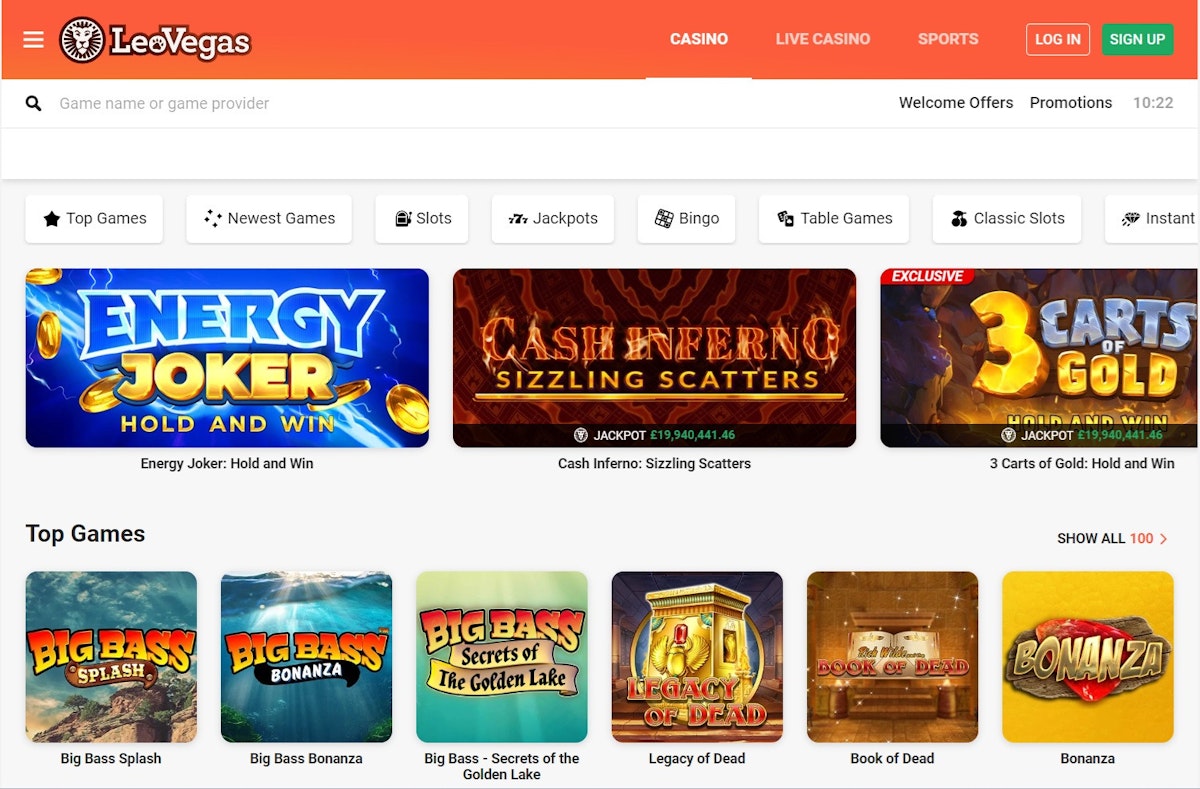 Leovegas App Screenshot